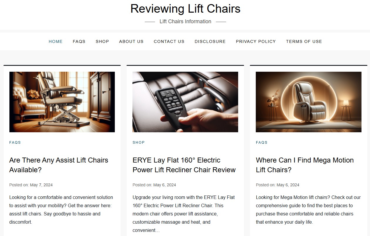 Reviewing Lift Chairs